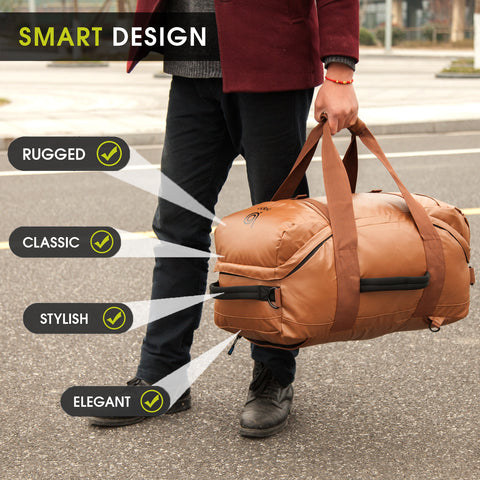 Carry on duffel backpack top