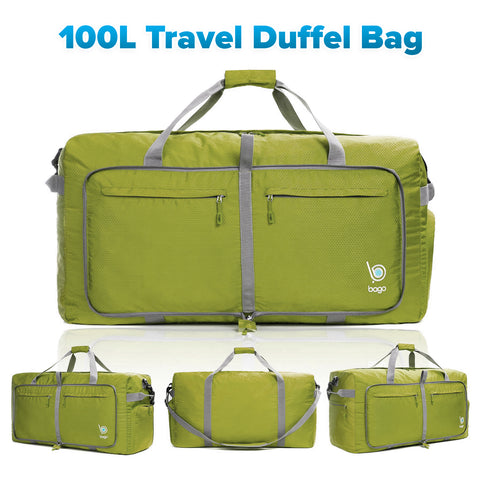 Wheeled Duffle Bag Luggage - 100L Large Rolling Foldable Duffel Bag –  BagoTravelBags